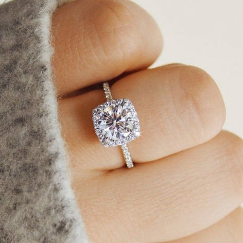 New Trendy Crystal  Engagement Claws Design Hot Sale Rings For Women AAA White Zircon Cubic elegant rings Female Wedding jewerly - accessories4girls