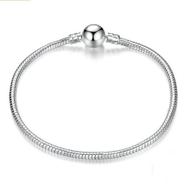 Original 925 Sterling Silver Snake Chain Bangle & Bracelet - accessories4girls