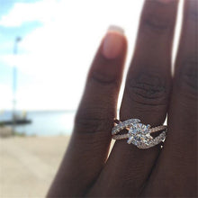 Load image into Gallery viewer, New Trendy Crystal  Engagement Claws Design Hot Sale Rings For Women AAA White Zircon Cubic elegant rings Female Wedding jewerly - accessories4girls